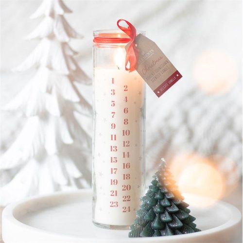 White Vanilla Advent Tube Candle | Inspired Creative Gifts | UK Supplier