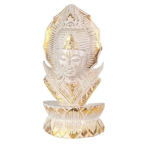 Whitewash Albasia Wood Thai Buddha | Inspired Creative Gifts | UK Supplier