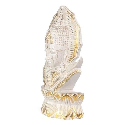 Whitewash Albasia Wood Thai Buddha | Inspired Creative Gifts | UK Supplier