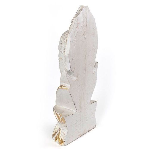 Whitewash Albasia Wood Thai Buddha | Inspired Creative Gifts | UK Supplier