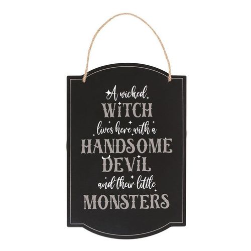 Wicked Witch Family Hanging Sign | Inspired Creative Gifts | UK Supplier