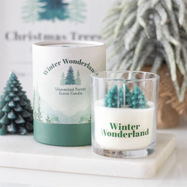 Winter Wonderland Candle with Tree Scene | Inspired Creative Gifts | UK Supplier
