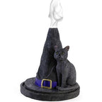Witch Hat With Cat Incense Cone Holder | Inspired Creative Gifts | UK Supplier