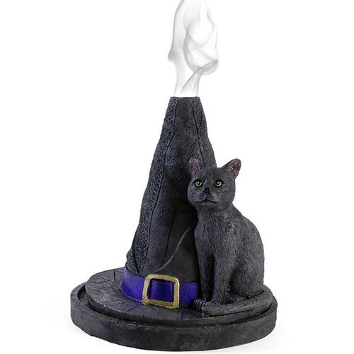 Witch Hat With Cat Incense Cone Holder | Inspired Creative Gifts | UK Supplier