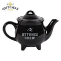 Witches Brew Black Ceramic Tea Pot | Inspired Creative Gifts | UK Supplier