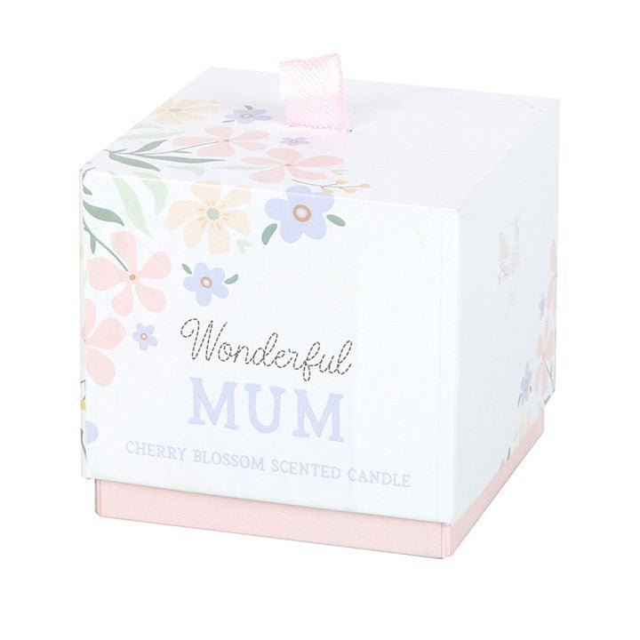 Wonderful Mum Cherry Blossom Candle | Inspired Creative Gifts | UK Supplier
