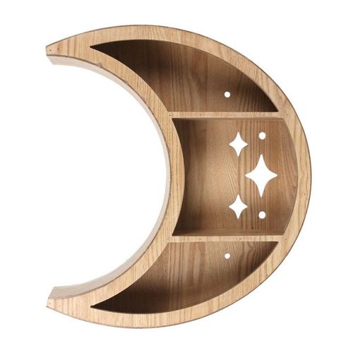 Wooden Crescent Moon Wall Shelf | Inspired Creative Gifts | UK Supplier