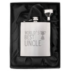 Worlds Best Uncle Hip Flask | Inspired Creative Gifts | UK Supplier