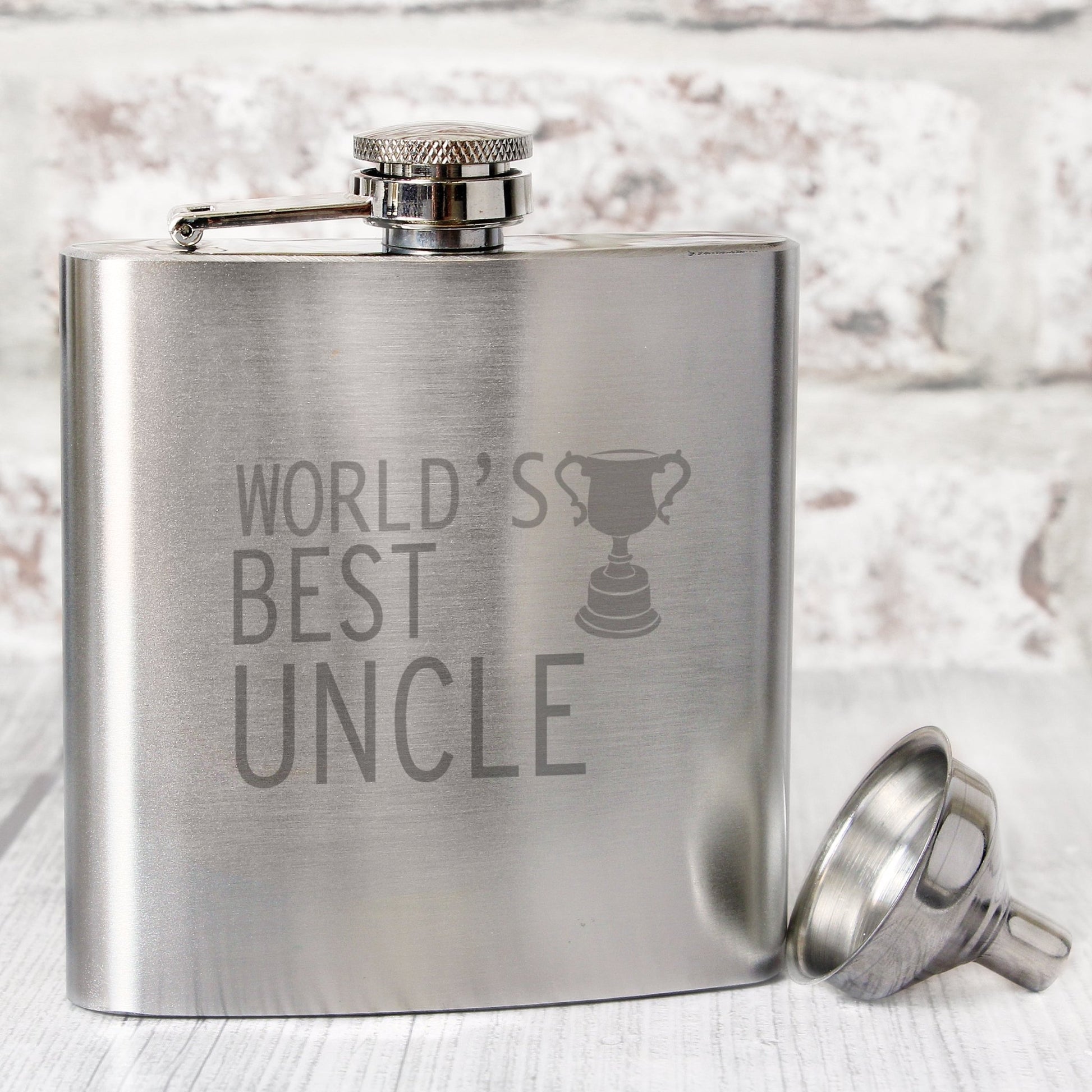 Worlds Best Uncle Hip Flask | Inspired Creative Gifts | UK Supplier