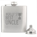 Worlds Best Uncle Hip Flask | Inspired Creative Gifts | UK Supplier