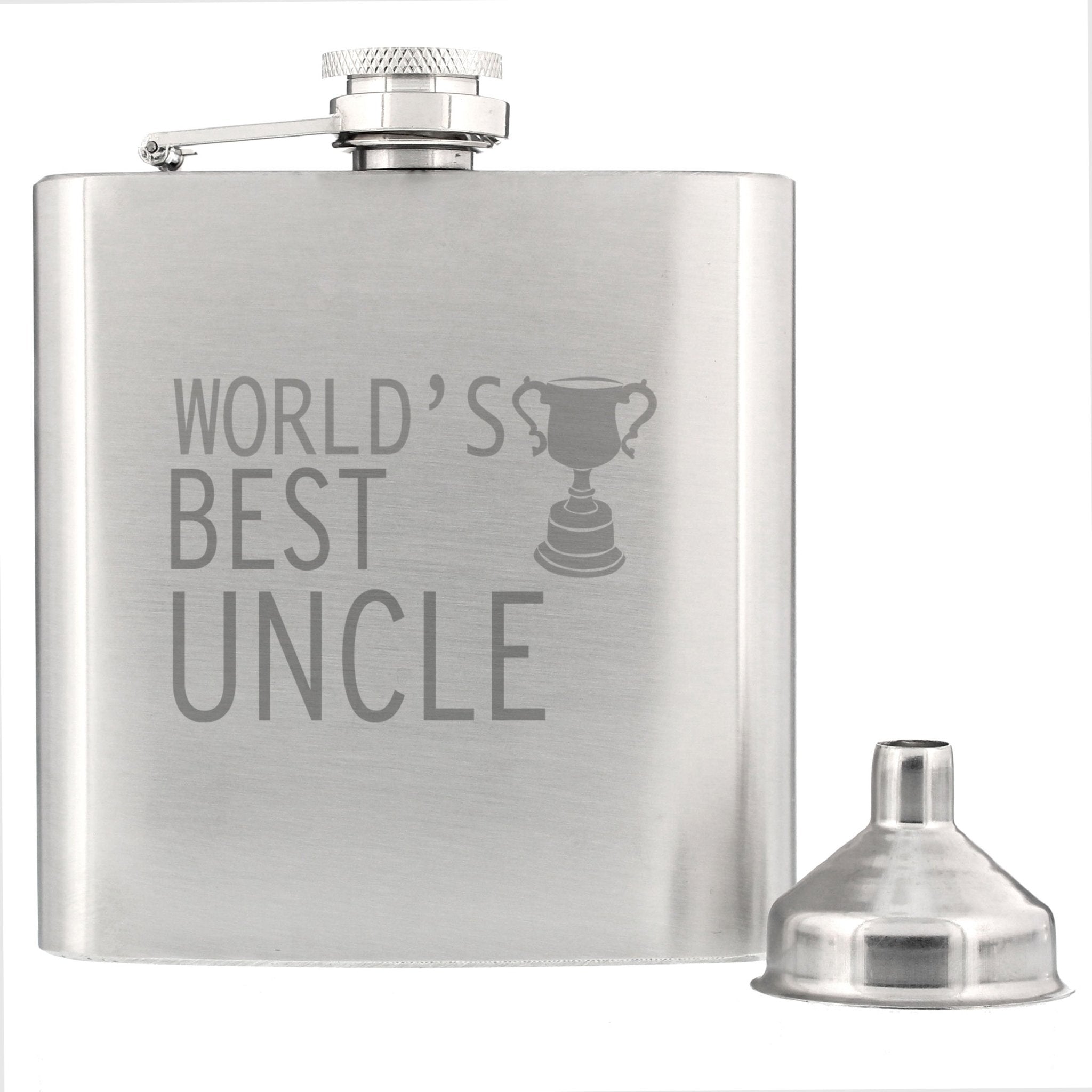 Worlds Best Uncle Hip Flask | Inspired Creative Gifts | UK Supplier