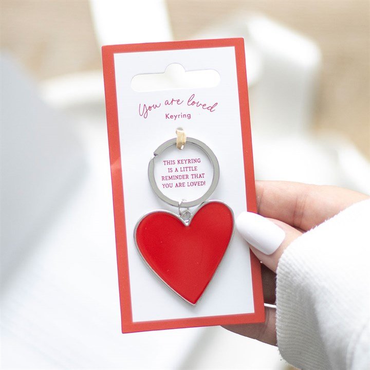 You Are Loved Heart Keyring | Inspired Creative Gifts | UK Supplier