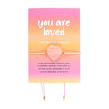 You Are Loved Rose Quartz Crystal Heart Bracelet | Inspired Creative Gifts | UK Supplier