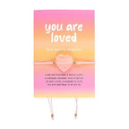 You Are Loved Rose Quartz Crystal Heart Bracelet | Inspired Creative Gifts | UK Supplier