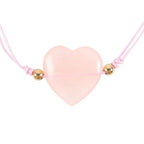 You Are Loved Rose Quartz Crystal Heart Bracelet | Inspired Creative Gifts | UK Supplier
