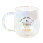 You Are Made of Magic Iridescent Double Walled Glass Mug | Inspired Creative Gifts | UK Supplier