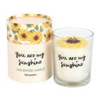 You Are My Sunshine Candle with 3D Sunflower | Inspired Creative Gifts | UK Supplier