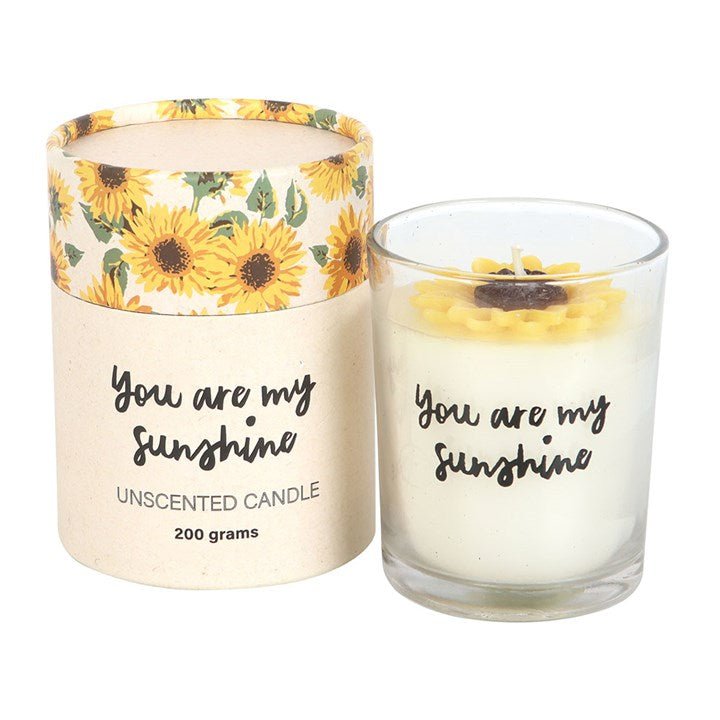 You Are My Sunshine Candle with 3D Sunflower | Inspired Creative Gifts | UK Supplier